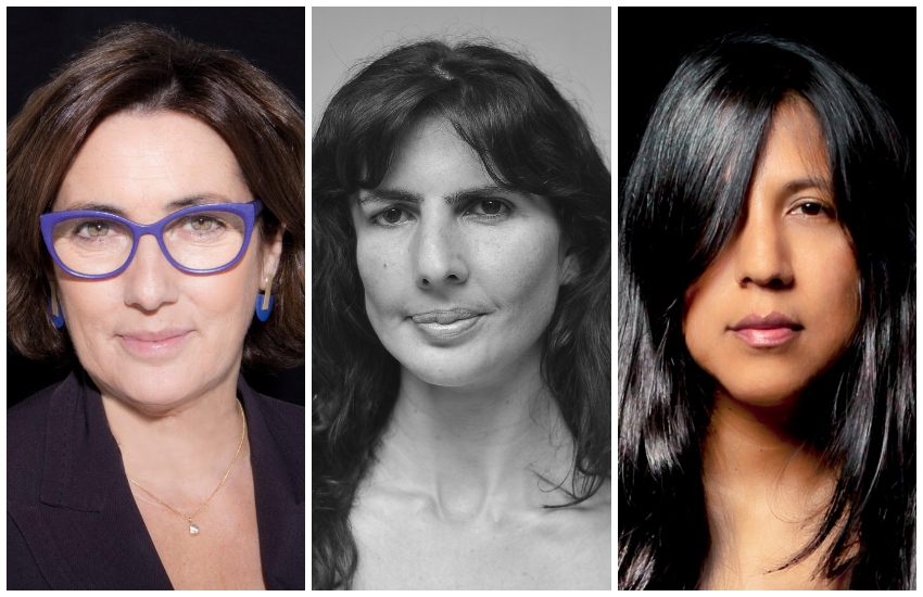 De izquierda a derecha: Montserrat Domínguez, Josefina Licitra y Gabriela Wiener. Fotos: Cortesía / Cortesía / Daniel Mordzinski.