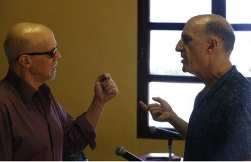 Héctor Feliciano y Jonathan Levi, maestros directores de la Beca Gabo. Foto: David Estrada Larrañeta / FNPI