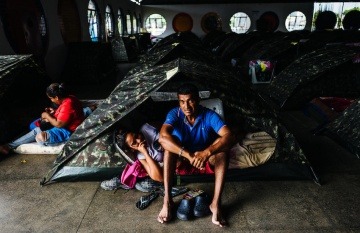 Migrantes venezolanos en un albergue en Brasi. Foto: Thiago Dezan / FARPA CIDH