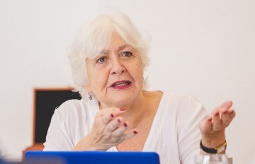 Mónica González en la reunión del Consejo Rector de la Fundación Gabo en 2019. Foto: Archivo Fundación Gabo.