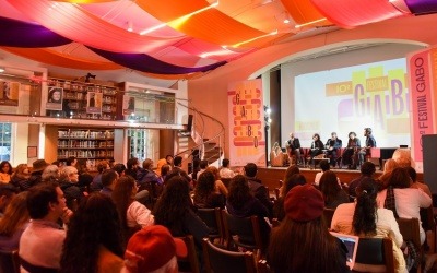 Durante la charla 'Audiencias contra la desinformación', del 10° Festival Gabo en Bogotá.