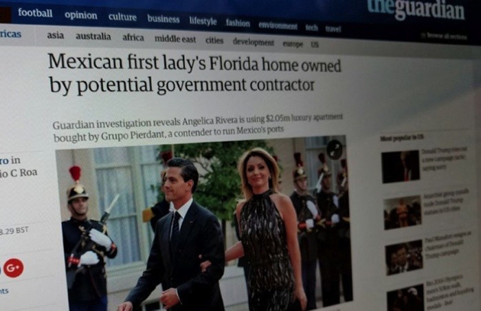 Una de las noticias publicadas por The Guardian / Fotografía: Article 19