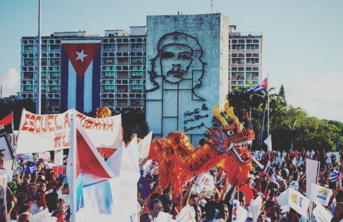 La Habana durante las marchas del 1 de Mayo de 2019. Fotografía: Patrick Oppmann (@cubareporter) en Instagram. Usada con autorización.