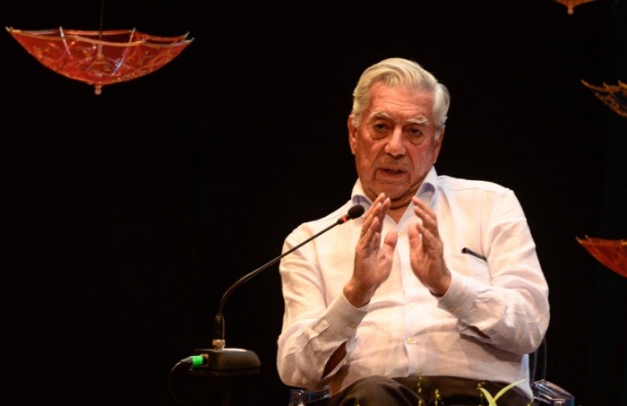Mario Vargas Llosa Nobel de Literarura 2010, en un conversatorio del Hay Festival. Cartagena de Indias. Johana Peña/Archivo FNPI