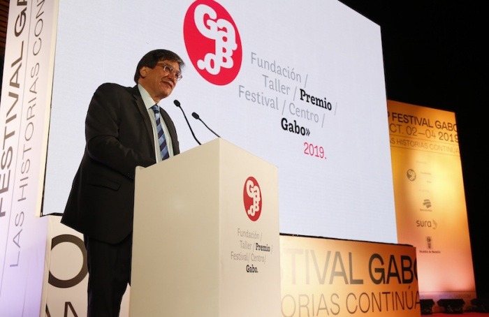 Jaime Abello en la ceremonia del Premio Gabo 2019. Foto: Archivo Fundación Gabo.