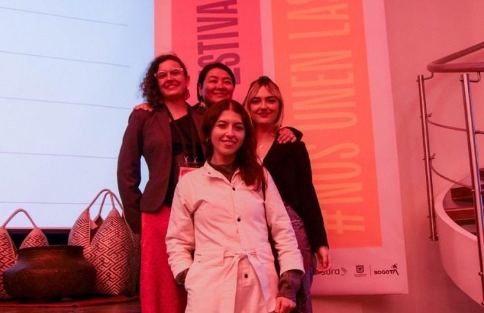 Nathalia Guerrero, Natalia Viana, Quimy de León y Matilde Londoño en el 10° Festival Gabo.
