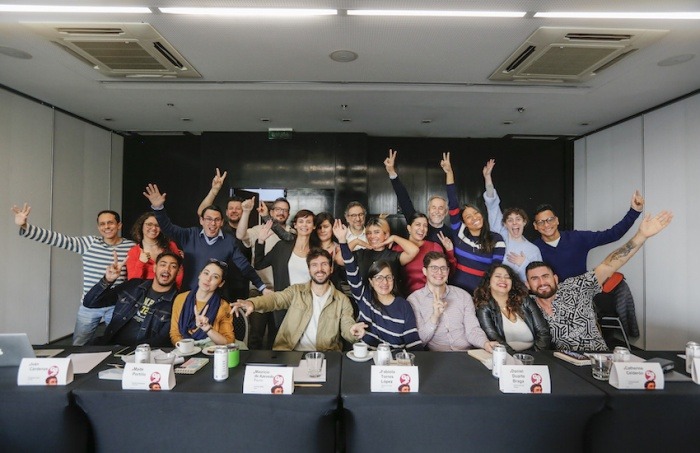Participantes del taller 'Navegar el cambio' en Buenos Aires. Foto: Alejandro Guyot / Fundación Gabo