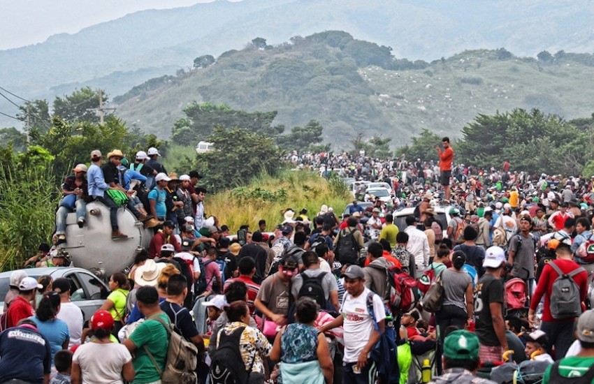 Caravana de migrantes en Centroamérica. Foto: Cortesía ONU.