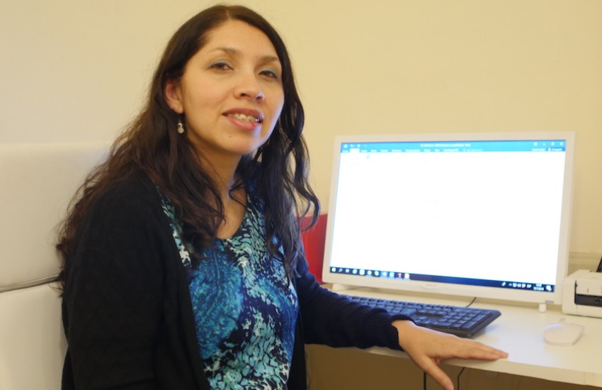 Gabriela Figueroa, ganadora de la Beca de periodismo sobre desigualdad de género. Foto: Juan Martín Staffa / FNPI.