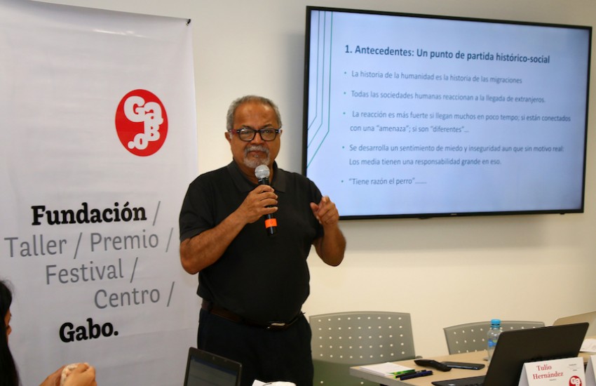 Tulio Hernández, sociólogo y columnista de El Nacional (Venezuela). Foto: Guillermo González / Fundación Gabo.