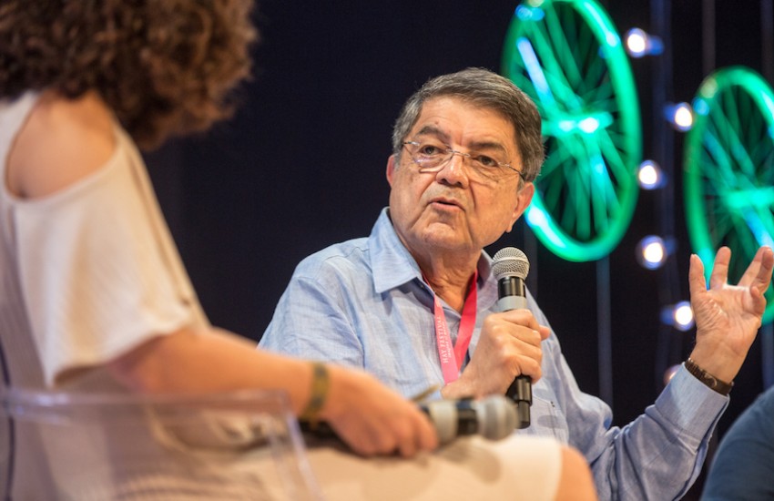 Sergio Ramírez en el Hay Festival Cartagena 2018. Foto. Rafael Bossio / Festival Gabo.