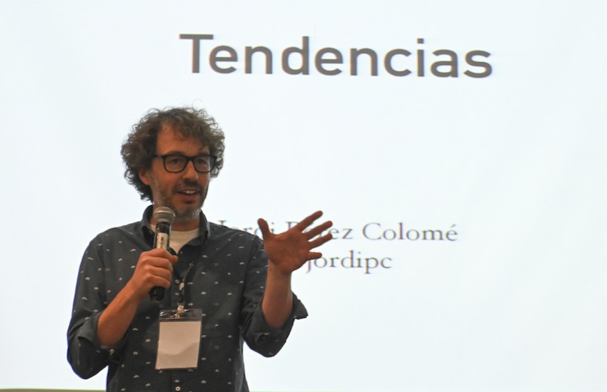 Jordi Pérez Colomé, reportero de tecnología de El País. Foto: Joaquín Sarmiento / Fundación Gabo.