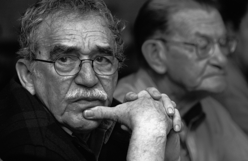 Gabriel García Márquez y José Salgar en 2003. Foto: Andrés Reyes / Fundación Gabo.