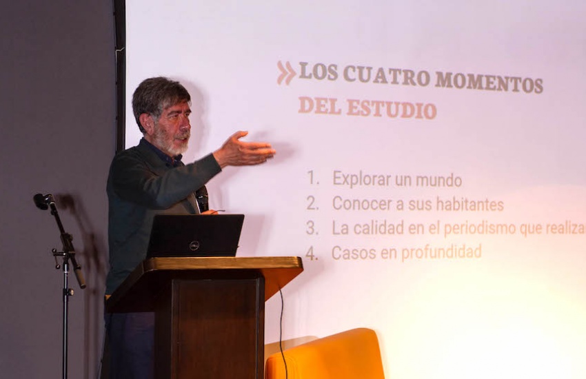 Germán Rey, investigador líder del informe 'El hormiguero'. Foto: Fundación Gabo.