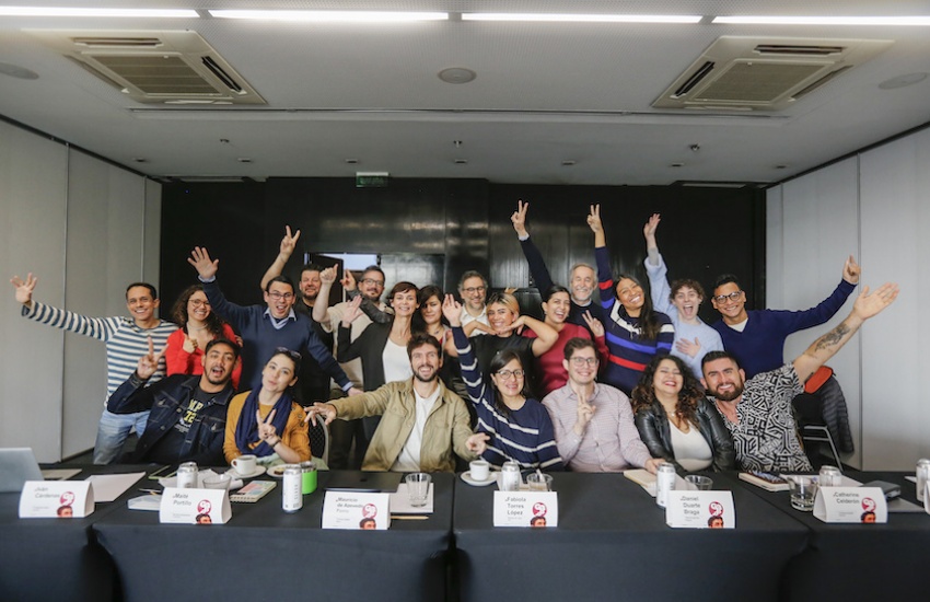 Participantes del taller 'Navegar el cambio' en Buenos Aires. Foto: Alejandro Guyot / Fundación Gabo