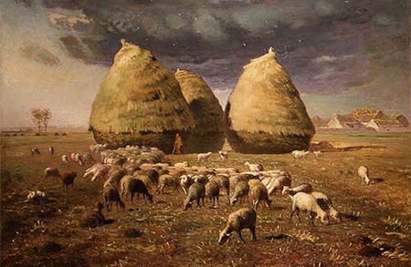 Jean–François Millet. Pilas de heno, otoño. ca. 1874. (Imagen en dominio público)
