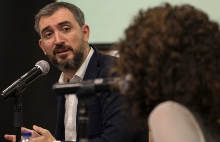 Ignacio Escolar y Mábel Lara. Foto: Diana Sánchez/ FNPI.