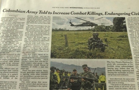 El artículo de The New York Times que desató una tormenta política y periodística en Colombia.