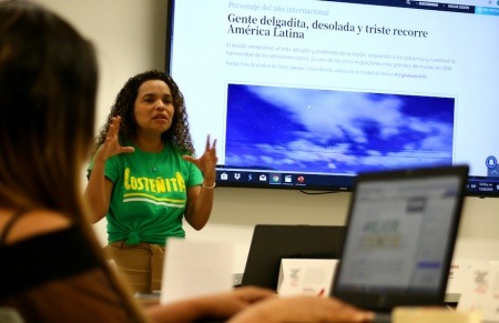 Ginna Morelo, editora de la Unidad de Datos de El Tiempo. Foto: Guillermo González / Fundación Gabo.