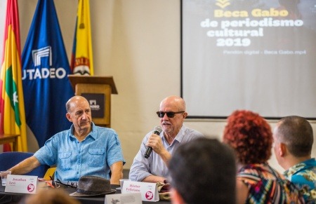 Jonathan Levi y Héctor Feliciano, maestros directores de la Beca Gabo 2019. Foto: Rafael Bossio / Fundación Gabo.