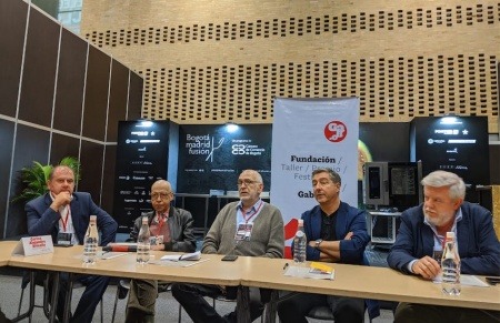 Benjamín Lana, Julián Estrada, Ignacio Medina, Joan Roca y Carlos Maribona en el tercer día del seminario Periodismo gastronómico.