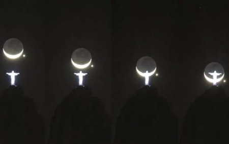¿Es real esta fotografía de la luna pasando tras el Cristo Redentor de Río de Janeiro?... ¡Responde nuestro quiz de noticias! 