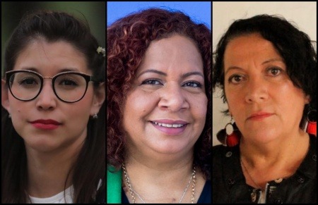 Ketzalli Rosas, Luz Mely Reyes y Soledad Mella.